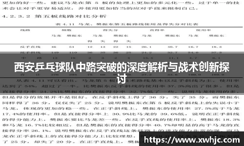 西安乒乓球队中路突破的深度解析与战术创新探讨